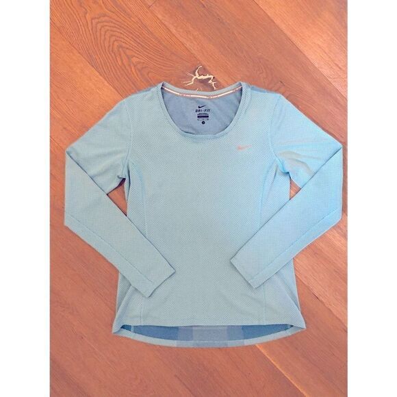 Nike Dri-Fit Blue Long Sleeve Athletic Top, Women’s S - Picture 1 of 4